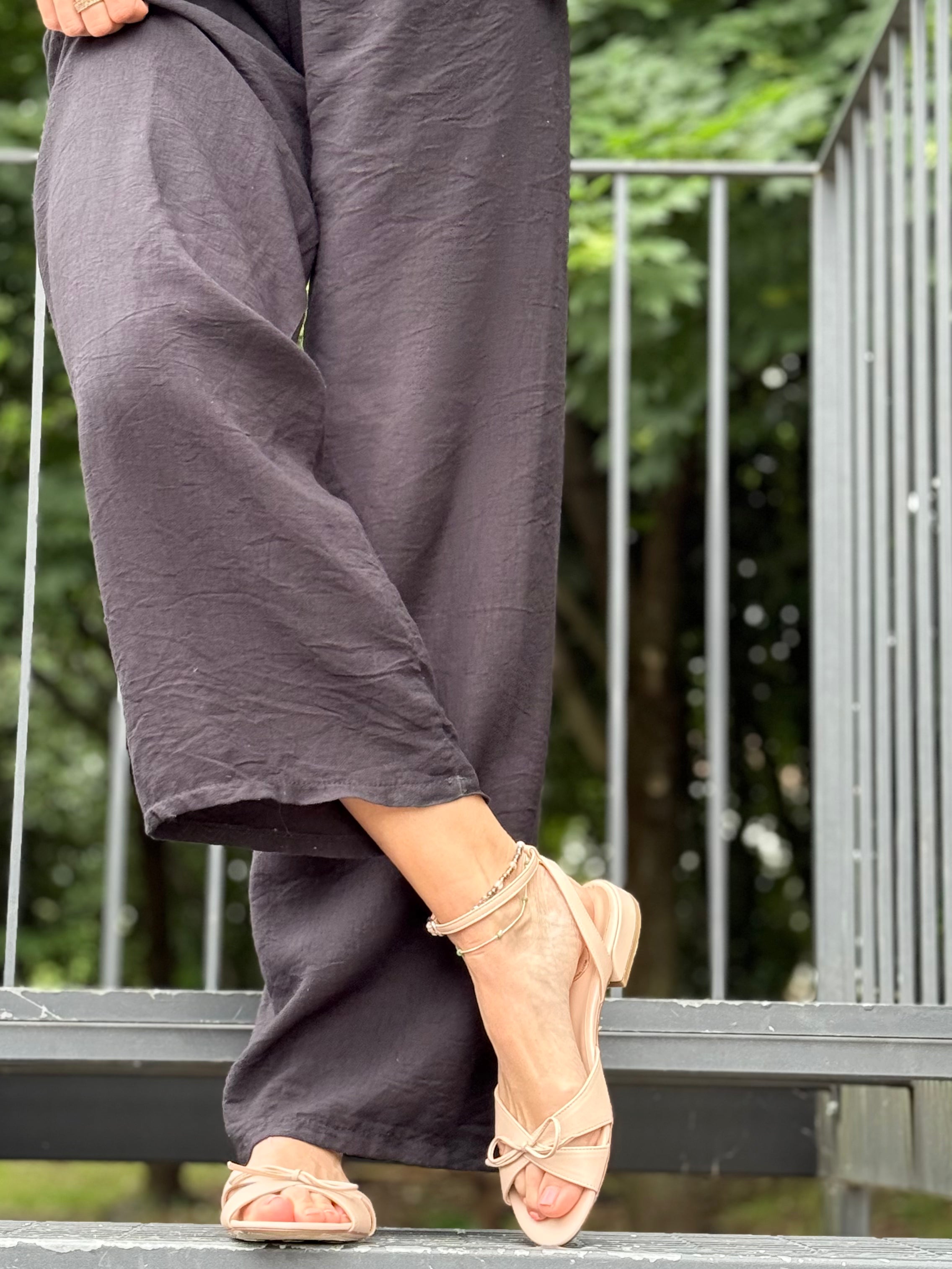 Image of Topgun Nude sandalo in nappa color nude tacco 2 artigianale toscano